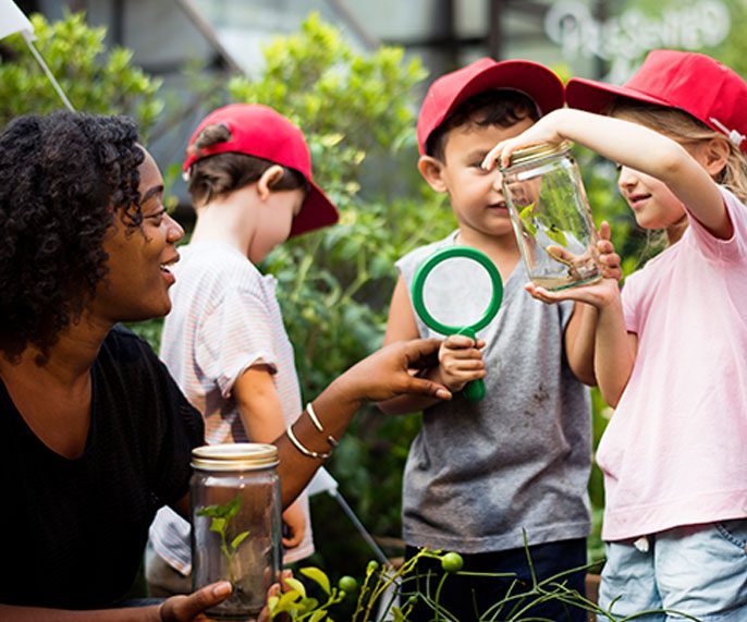 Kids having a fun time together